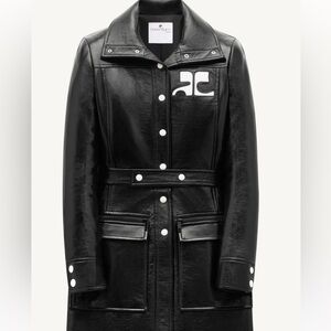 Courreges Reedition Vinyl Trench *new* Size 34